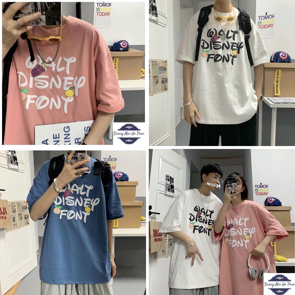 Áo phông form rộng tay lỡ unisex - Disney- Sỉ số lượng lớn