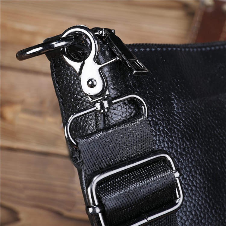 Túi đeo DA BÒ THẬT cao cấp mầu đen cực sang trọng - Đơn giản, gọn, nhẹ dễ dàng di chuyển TC70 thatchastore