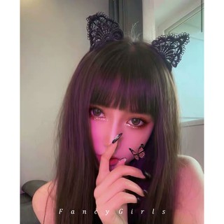 [CÓ SẴN] Bờm tai mèo đen ren