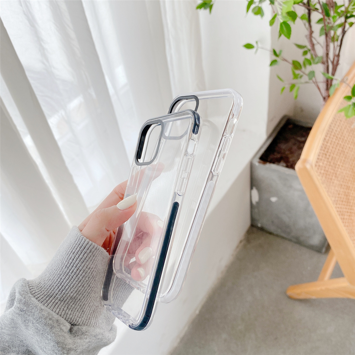 Ốp điện thoại silicone mềm TPU trong suốt bảo vệ toàn vẹn iPhone 12pro max 12mini 11 Pro 11Pro Max XS Max XR SE7 8 Plus | BigBuy360 - bigbuy360.vn
