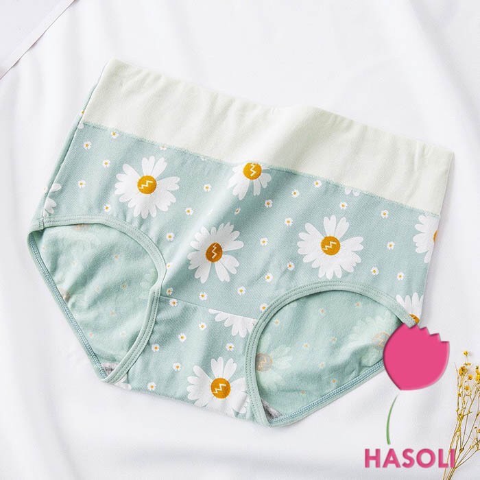 Set 5 Quần Lót Nữ Cạp Cao - Quần Cotton Hoa Cúc Gen Bụng Kháng Khuẩn Cao Cấp S58