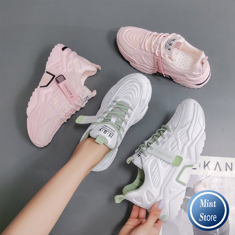 GIÀY ULZZANG NỮ ĐỘN ĐẾ 5 CM DÁNG THỂ THAO SIÊU ĐẸP G 55