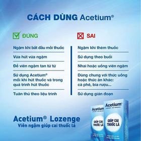 Viên Ngậm Cai Thuốc Lá Acetium Lozenge Chính Hãng (3 vỉ x 10 viên)