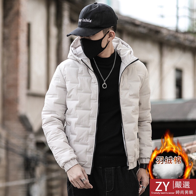 Áo Khoác Phao Đệm Cotton Dày Giữ Ấm Mùa Đông Size Lớn M-5XL Phong Cách Hàn Quốc Cho Nam