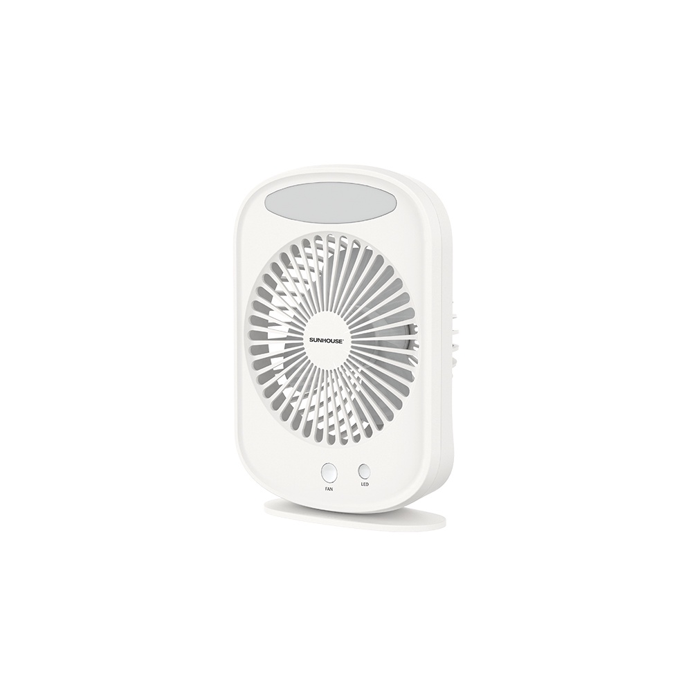 Quạt sạc mini Sunhouse SHD7110, Công suất 7W, Thời gian sử dụng liên tục 2-4.5 giờ, Bảo hành 12 tháng