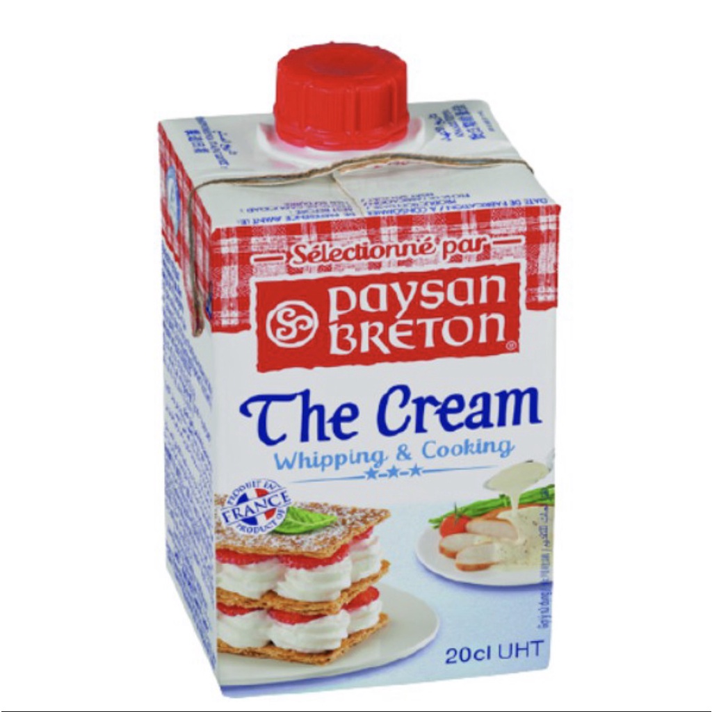 Kem sữa whipping cream hiệu Paysan Breton 200ml-Hàng chính hãng