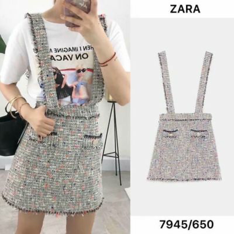 Chân Váy Dạ Tweed Mini Nữ ZR(cắt tag)