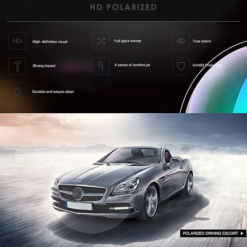 Kính Chống Nắng Phân Cực Mặt Vuông Chất Lượng Cao Phong Cách Vintage Cho Nam Và Nữ