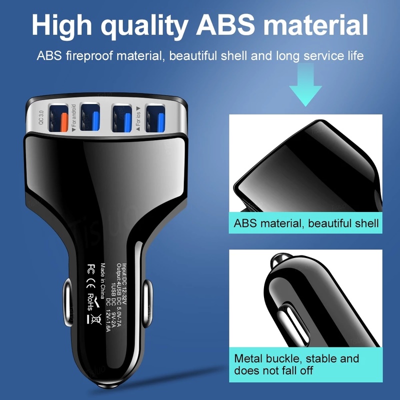 Củ sạc nhanh qc3.0 4 cổng usb cho tất cả các dòng điện thoại
