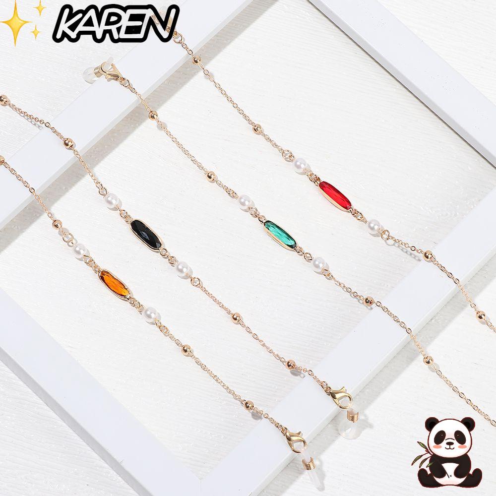 Dây Đeo Mắt Kính Chống Trượt Đính Ngọc Trai Thời Trang Dành Cho Nam Nữ|Hạt Đầy Màu Sắc / Nhiều Màu