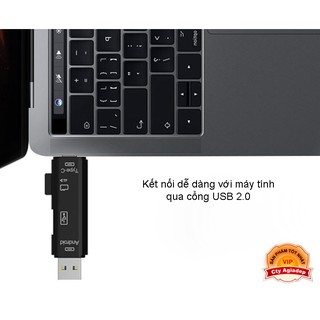 Đầu cắm OTG xịn giúp điện thoại Android đọc thẻ nhớ TF, USB, Type C