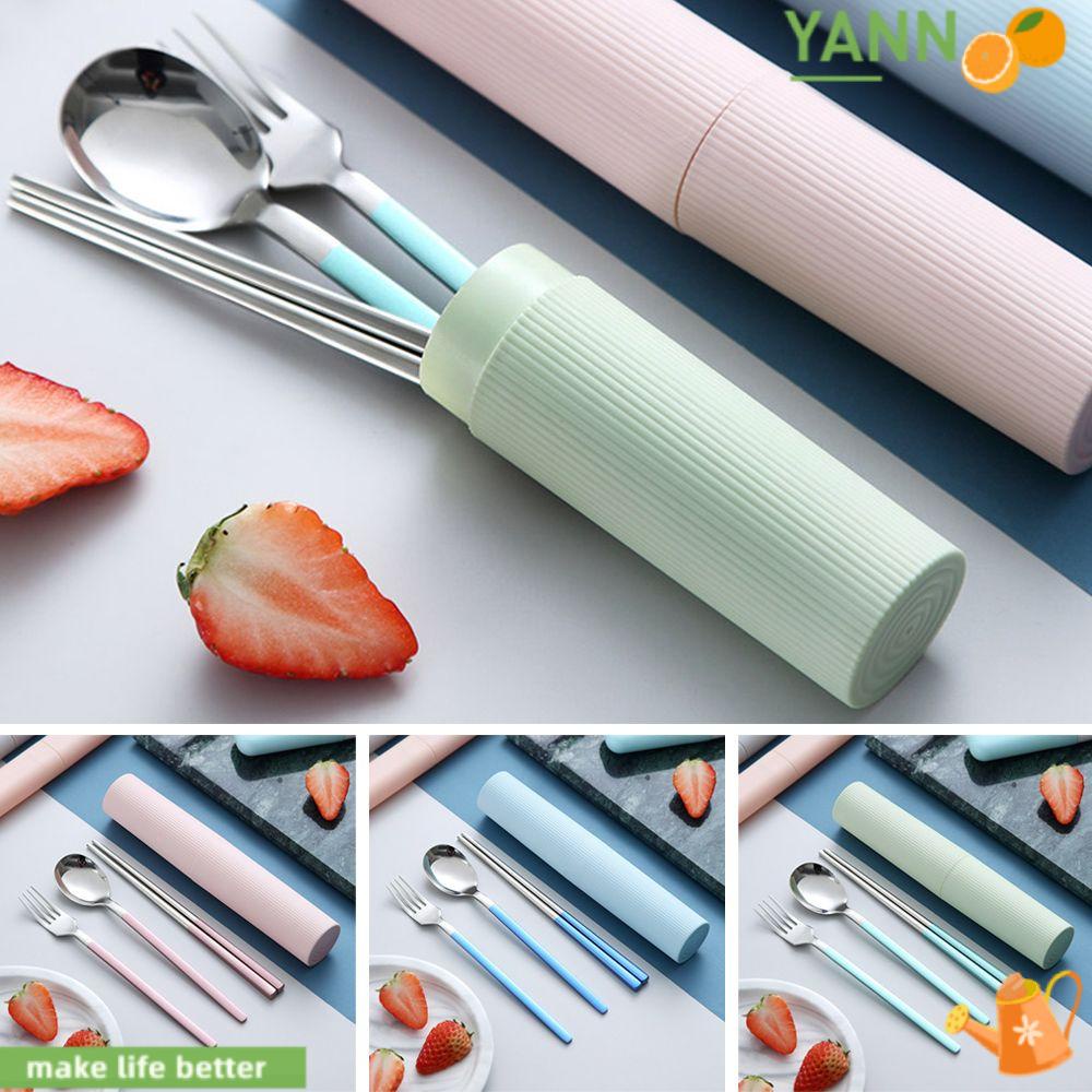 Bộ Dụng Cụ Ăn Uống 1 Món Gồm Muỗng / Đũa / Nĩa Di Động Có