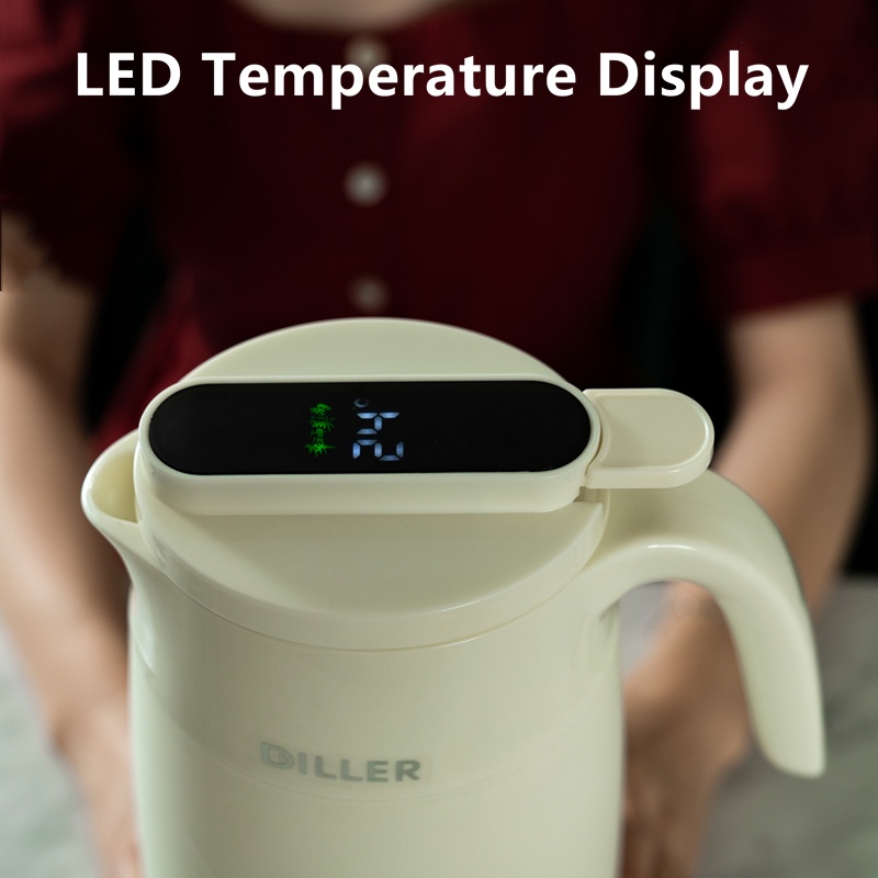Bình đun Diller MLH8972 thép không gỉ hiển thị đèn LED giữ nhiệt (1900ml)