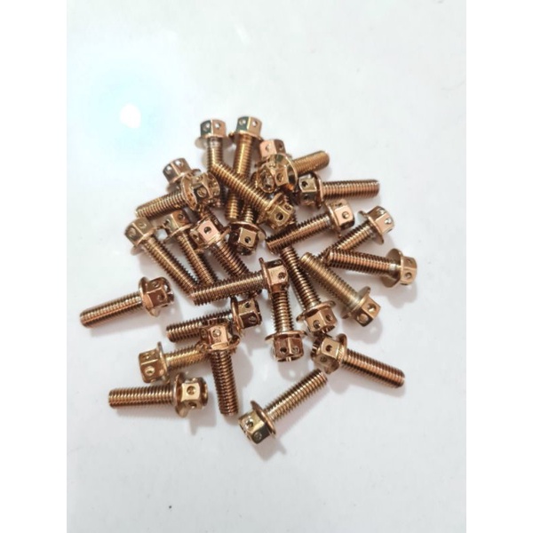 Ốc vương niệm inox 304 không gỉ màu vàng & xanh tím