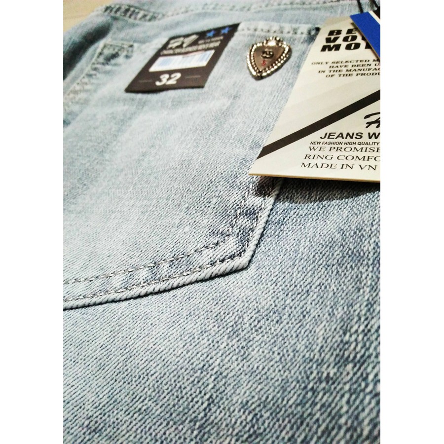 Quần Jean Nam Màu Xanh Bạc Dáng Ôm | BigBuy360 - bigbuy360.vn
