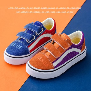 Giày sneaker trẻ em quai dán phối màu Little Chick