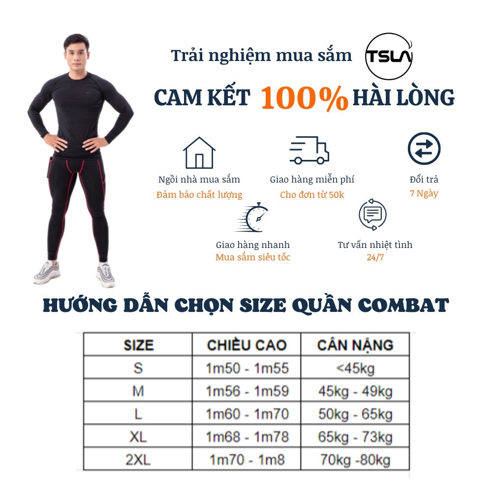 Quần legging thể thao nam giữ nhiệt TSLA lót lông form ôm thun co giãn bó cơ combat chạy bộ đạp xe gym work out