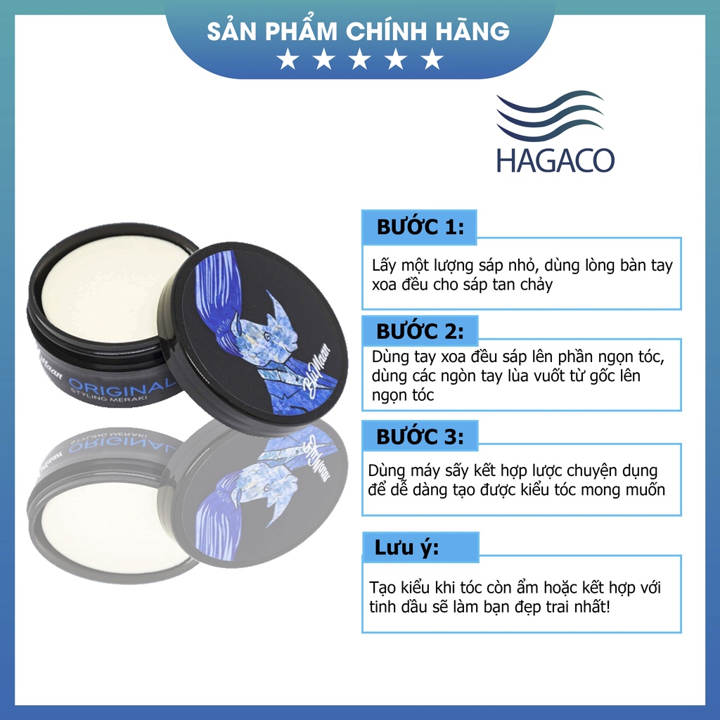 Sáp Vuốt Tóc TẠO KIỂU,giữ nếp tốt Blumaan Xanh tê giác MN10