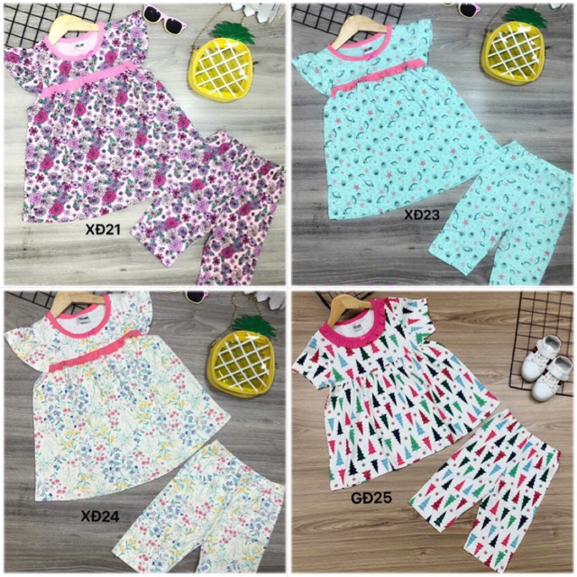 Combo 5 bộ lửng đại bé gái