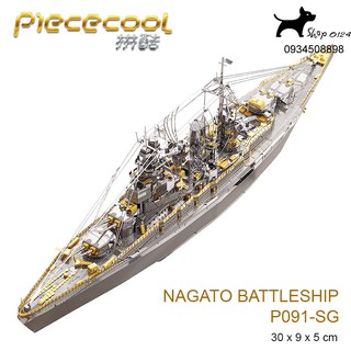 Mô hình thép 3D tự ráp Piececool tàu chiến Nagato battleship