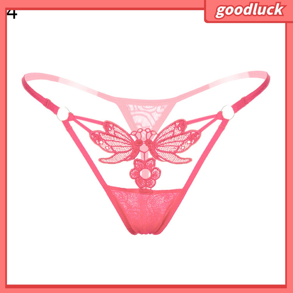 Quần Lót Lọt Khe Phối Ren Hình Hoa Bướm Nhìn Thấy Quyến Rũ Cho Nữ