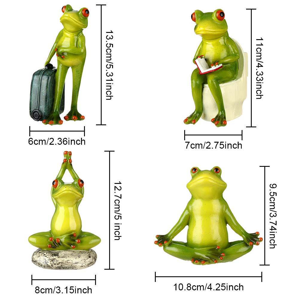 CONOPERY Tượng Ếch Sương Mù Mini Trang Trí Sân Vườn
