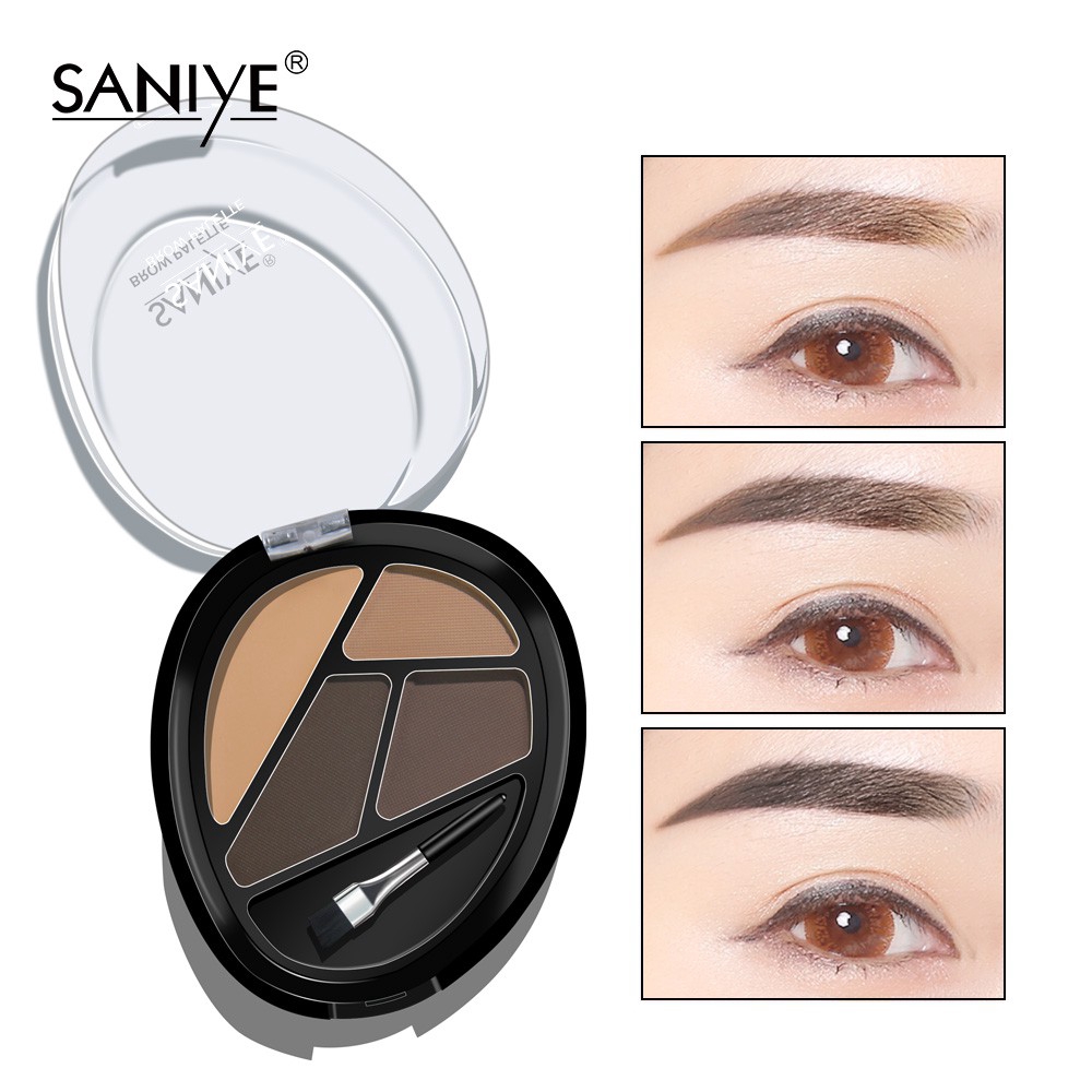[Hàng mới về] Bảng phấn lông mày 4 màu không thấm nước lâu trôi SANIYE E0492