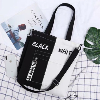 Túi tote phối màu