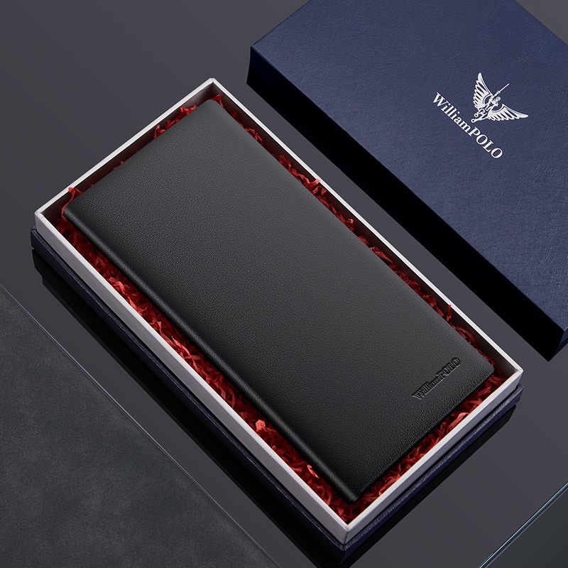 Ví da nam cao cấp williampolo -chất liệu da bò nguyên tấm POLO215266 Full hộp đựng cao cấp