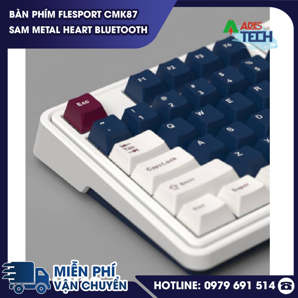 Bàn phím FLEsport CMK87 SAM Metal Heart Bluetooth + Wireless + Switch Kailh BOX