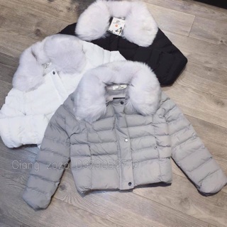 Áo phao cổ Lông nữ hot trend