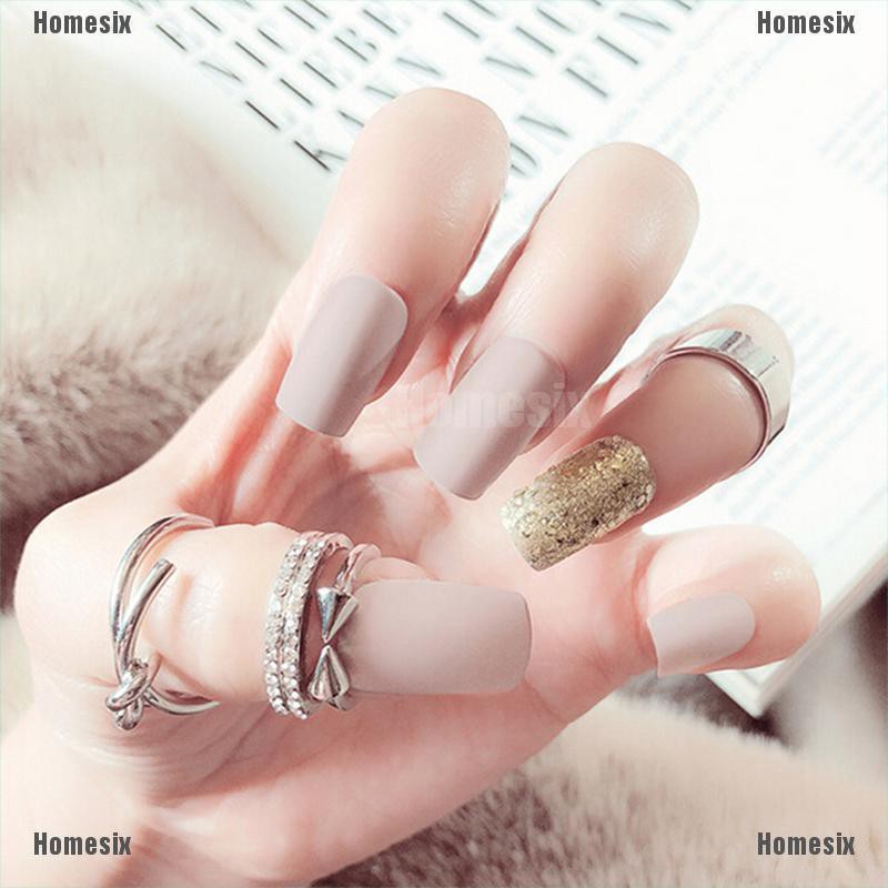 Set 24 Móng Tay Giả Họa Tiết Xinh Xắn