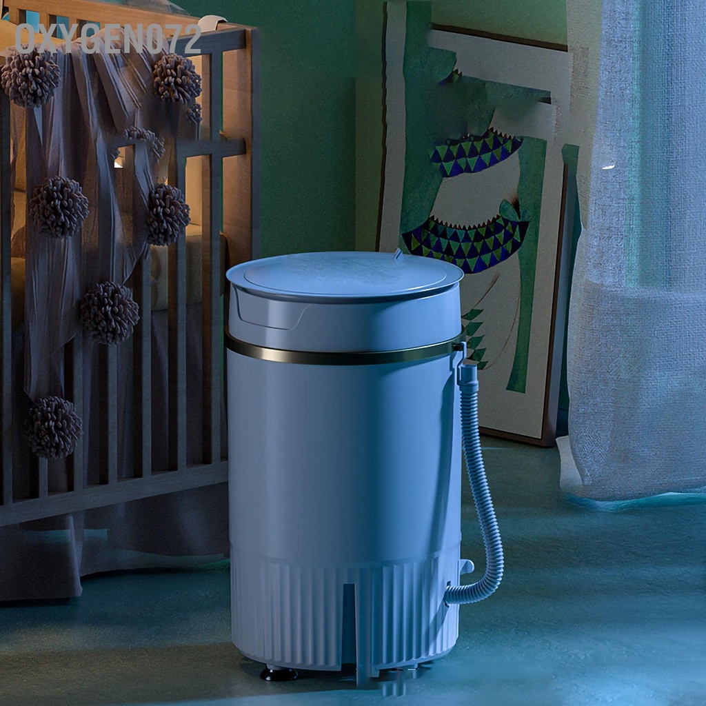 🥭 Oxygen072 Máy giặt mini CÓ ĐẦU VÀO VÀ VÒI XẢ NƯỚC Gia dụng bằng nhựa Phụ kiện ký túc xá bán tự động cho quần áo trẻ em AC 220V