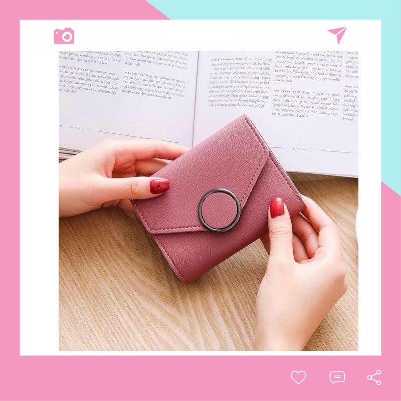 Ví Ngắn Nữ Hàn Quốc Khoá Tròn VN03