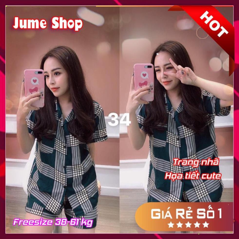 Bộ Pijama cộc đồ ngủ ❤️SIÊU ĐẸP❤️ đồ mặc ở nhà chất kate thái siêu đẹp không nhăn  ༷  ྇