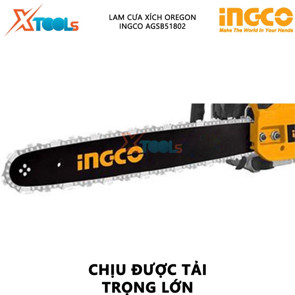 Lam cưa xích oregon INGCO AGSB51802 | lam máy cưa 18&quot;