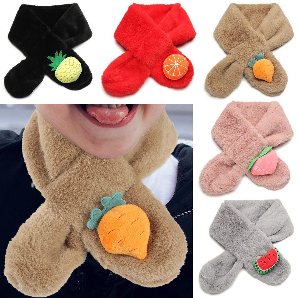 1 Khăn Quàng Cổ Giữ Ấm Chống Gió Hình Trái Cây Hoạt Hình Dễ Thương Cho Bé