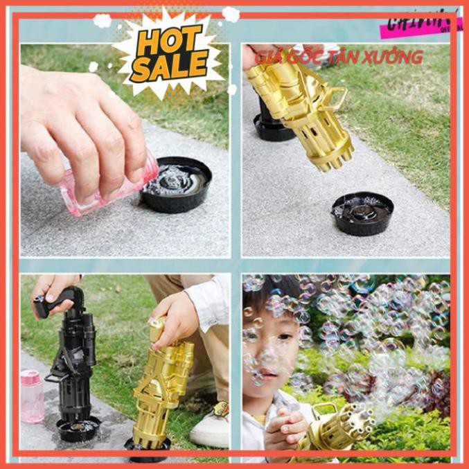 Súng bắn bong bóng xà phòng, máy bắn bong bóng xà phòng 8 nòng cực ngầu