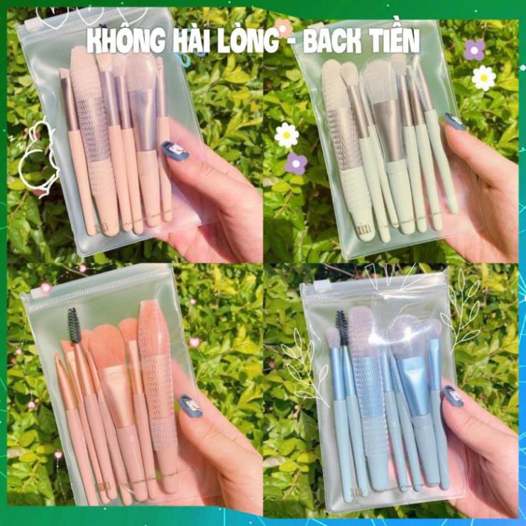 Set Túi ZIp Bộ Cọ 8 Cây Make Up Lông Tơ Mềm Mịn An Toàn Không Rụng Hàng Chuẩn Nội Địa Trung KING DC