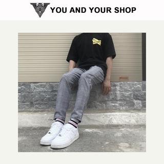 Quần Baggy YAYSHOP uniex nam nữ chất kaki mềm họa tiết Caro (nhiều màu)