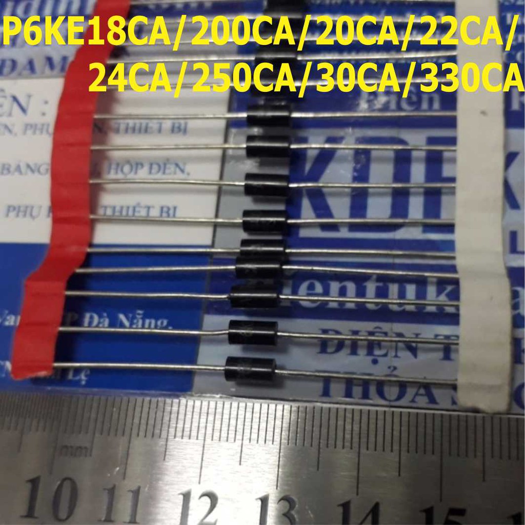 10 con Diode TVS P6KE18CA 200CA 20CA 22CA 24CA 250CA 30CA 330CA (giá cho 10 con) kde0735