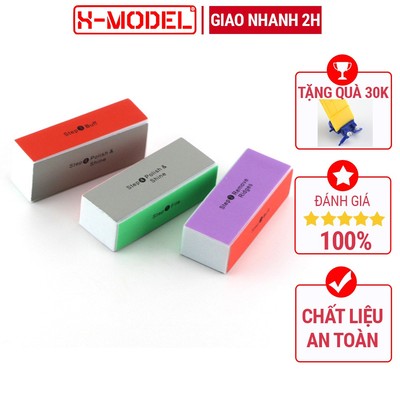 Dùng cụ mô hình gundam Mài, đánh bóng, chà nhám chuyên dụng X- MODEL 4 mặt có màu chất liệu cao cấp