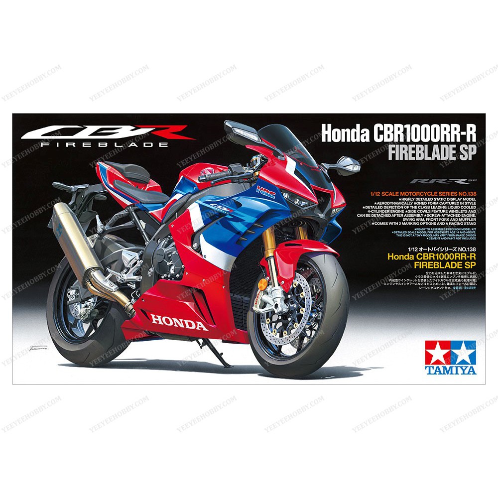 [YEEYEE] MÔ HÌNH LẮP RÁP TAMIYA - 1/12 HONDA CBR1000RR-R FIREBLADE SP