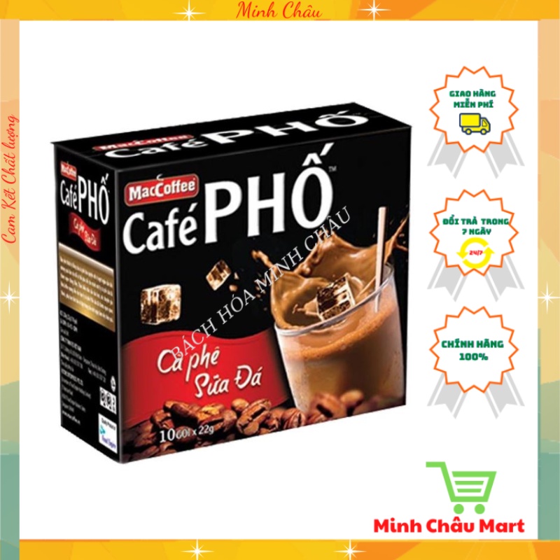 Cà Phê Phố Café Sữa Đá Maccoffee Hộp 240g