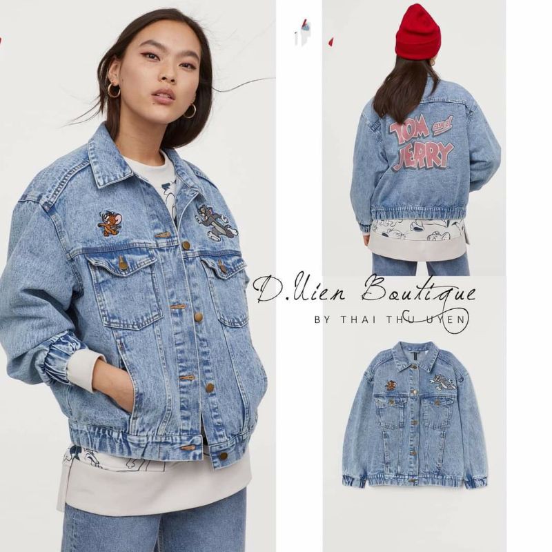 Áo khoác jeans croptop xuất dư xịn