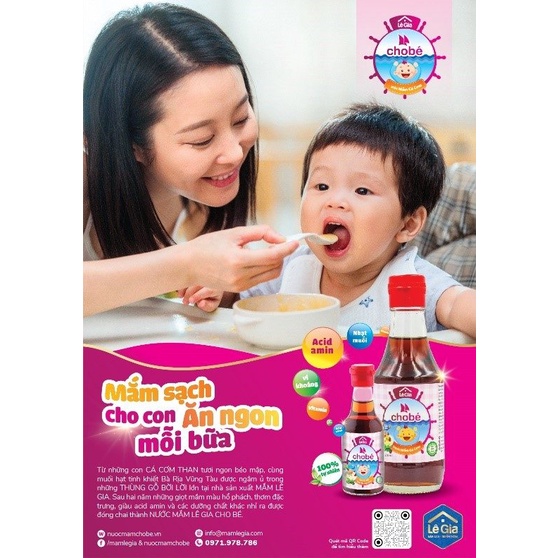 Nước mắm ăn dặm cho bé Lê Gia size to 200ml