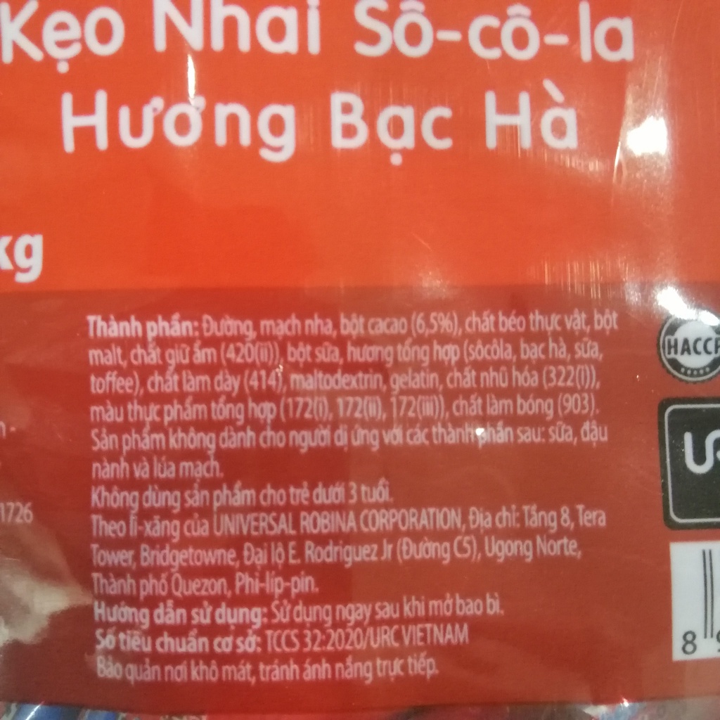 Kẹo Nhai 3 viên kg Sôcôla Hương Bạc Hà Dynamite Chews Choco Mint Candy (Gói 1kg)