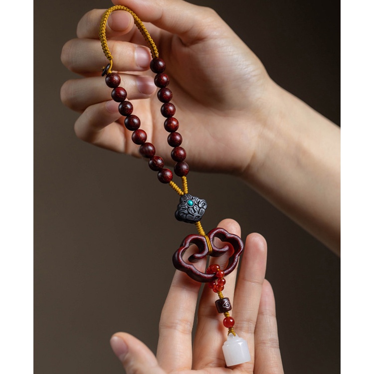 Dây Treo Gương Chiếu Hậu Xe Hơi Bằng Gỗ Đàn Hương Trang Trí Nội Thất Xe Hơi