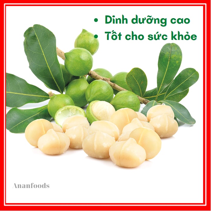Hạt Macca Tách Vỏ 500gr Mac ca Sấy Thực Phẩm Dinh DưỡngThực Dưỡng Mắc Ca ANANFOODS - MACCA500GR