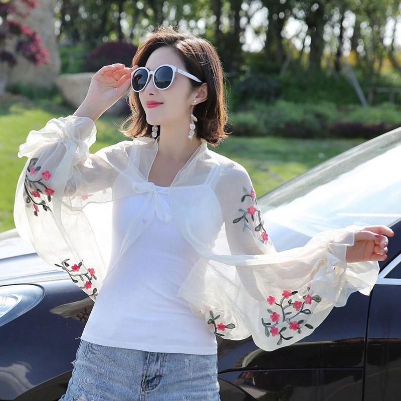 Khăn Choàng Bằng Voan Dài Tay Chống Nắng Thời Trang Mùa Hè Cho Nữ | BigBuy360 - bigbuy360.vn